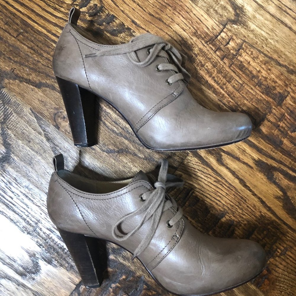 Frye Women's Melissa Heeled Oxford - Grey/Tan - 8